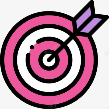 Targetstartups17线性颜色图标图标