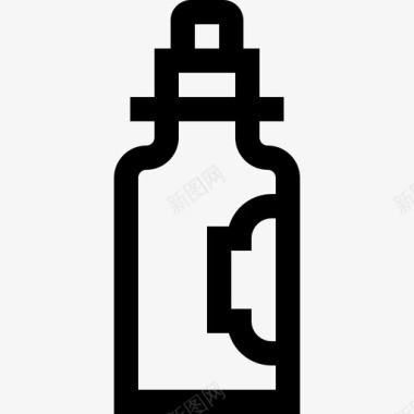 酒瓶鸡尾酒14直线型图标图标