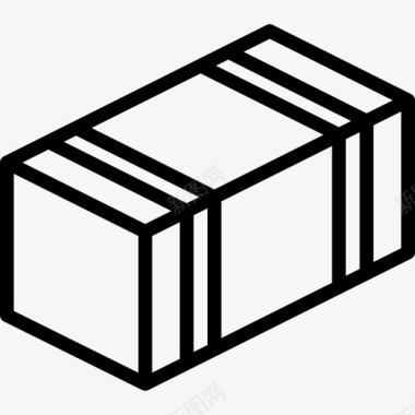 包装箱包装和运输3线性图标图标