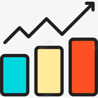 利润分析6线性颜色图标图标