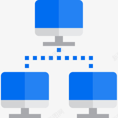 网络通信网络3扁平图标图标