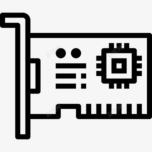 网络接口卡计算机硬件3线性图标svg_新图网 https://ixintu.com 线性 网络接口卡 计算机硬件3