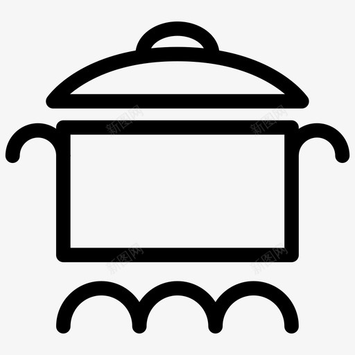 厨房,锅svg_新图网 https://ixintu.com 厨房 锅 简约 扁平 单色