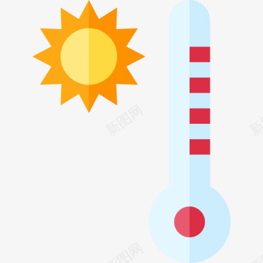 气温暑假20度平图标图标