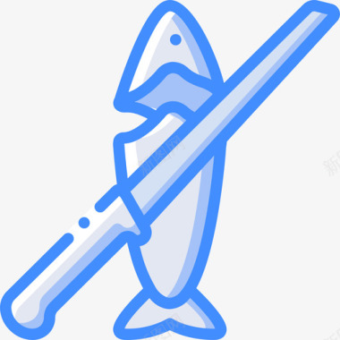 鱼烹饪53蓝色图标图标