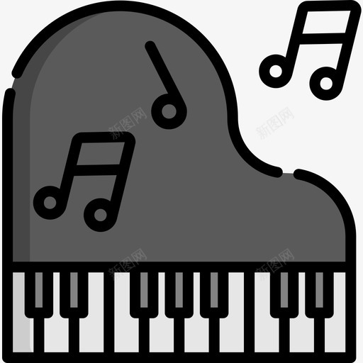 钢琴表演2线性颜色图标svg_新图网 https://ixintu.com 线性颜色 表演2 钢琴