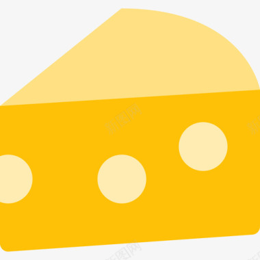 奶酪食品60扁平图标图标