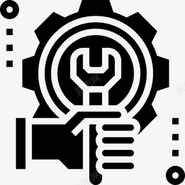 维护机器人工程4字形图标图标