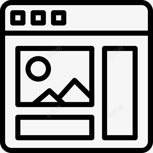浏览器用户界面33线性图标svg_新图网 https://ixintu.com 浏览器 用户界面33 线性