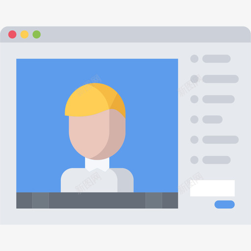 流媒体博客2平面图标svg_新图网 https://ixintu.com 博客2 平面 流媒体