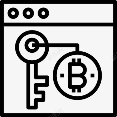 KeyBlockchain5线性图标图标