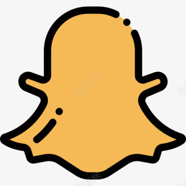 Snapchat社交媒体35线性颜色图标图标