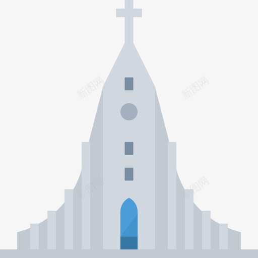 Hallgrimskirkja地标24平坦图标svg_新图网 https://ixintu.com Hallgrimskirkja 地标24 平坦