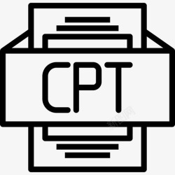 CPTCpt文件类型3线性图标高清图片