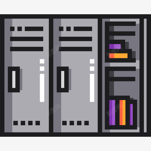 储物柜大学5线性颜色图标svg_新图网 https://ixintu.com 储物柜 大学5 线性颜色