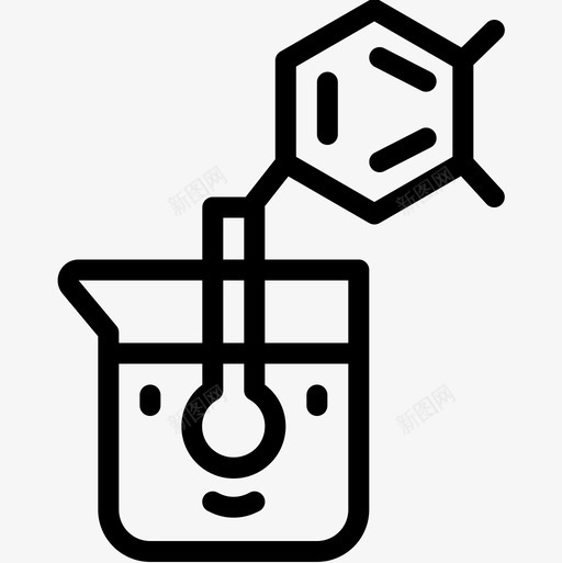 化学大学6线性图标svg_新图网 https://ixintu.com 化学 大学6 线性