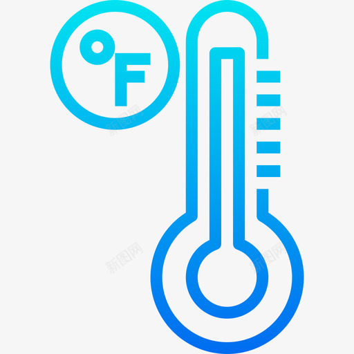 温度计天气120梯度图标svg_新图网 https://ixintu.com 天气120 梯度 温度计