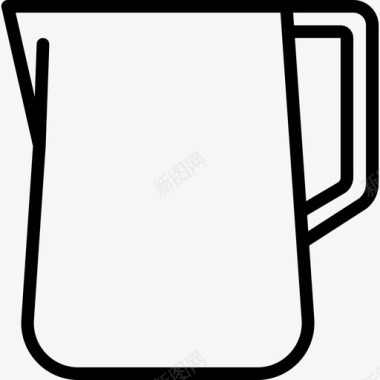 水壶咖啡店28号直线型图标图标