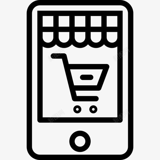 网上商店购物97线性图标svg_新图网 https://ixintu.com 线性 网上商店 购物97