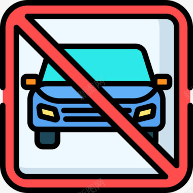 禁止停车11号停车位直线颜色图标图标