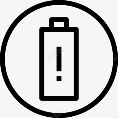 电池箭头和用户界面4线性图标图标