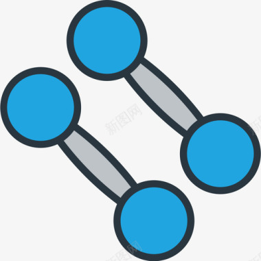 哑铃运动2线性颜色图标图标