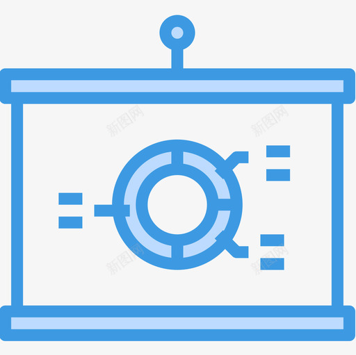演示会议4蓝色图标svg_新图网 https://ixintu.com 会议4 演示 蓝色