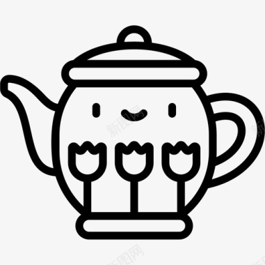 茶壶荷兰6直纹图标图标