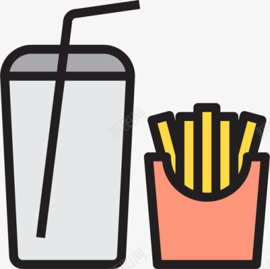 食物饮料13线性颜色图标图标