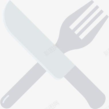 叉子食物59扁平图标图标