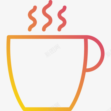 咖啡杯咖啡34梯度图标图标