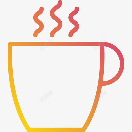 咖啡杯咖啡34梯度图标svg_新图网 https://ixintu.com 咖啡34 咖啡杯 梯度