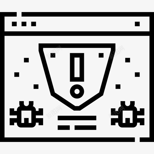 警告互联网安全32线性图标svg_新图网 https://ixintu.com 互联网安全32 线性 警告