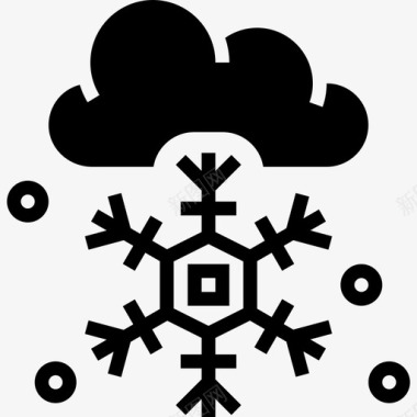 雪花天气155字形图标图标