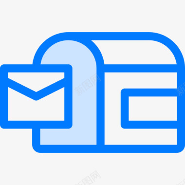 邮箱邮件和电子邮件2蓝色图标图标