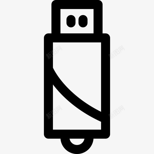 Pendrive计算机功能2线性图标svg_新图网 https://ixintu.com Pendrive 线性 计算机功能2