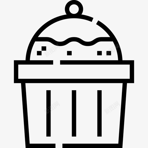 杯形蛋糕夏季派对14直系图标svg_新图网 https://ixintu.com 夏季派对14 杯形蛋糕 直系