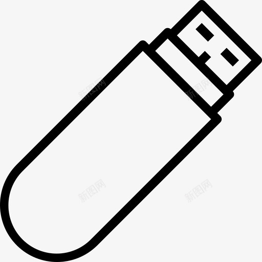 Pendrive文具38直线型图标svg_新图网 https://ixintu.com Pendrive 文具38 直线型