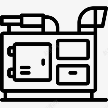 发电机网络和数据库13线性图标图标