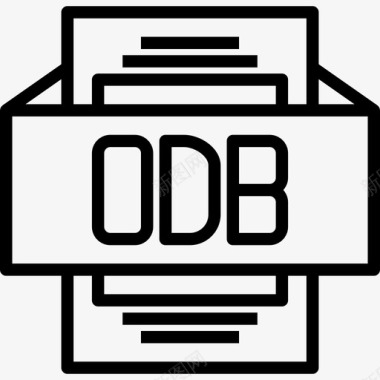 Odb文件类型3线性图标图标