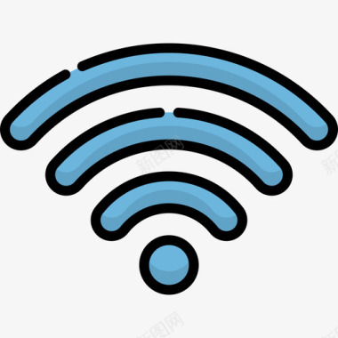 Wifi酒店119线性颜色图标图标