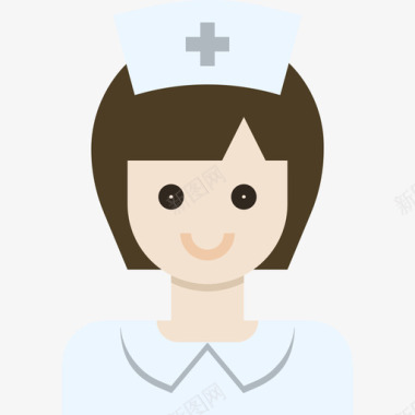 护士用户化身3扁平图标图标