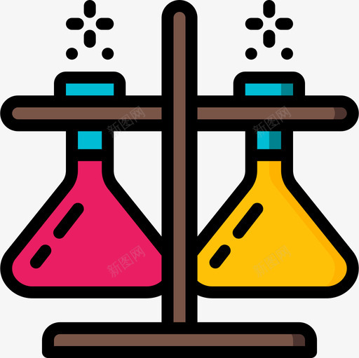 烧瓶科学66线性颜色图标svg_新图网 https://ixintu.com 烧瓶 科学66 线性颜色