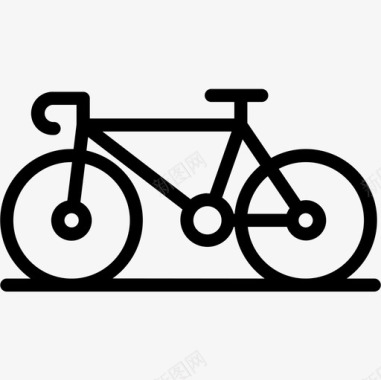 自行车交通工具和车辆3直线图标图标
