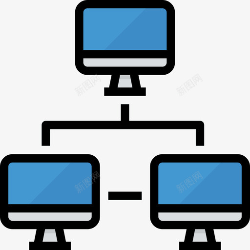 网络计算机技术5线颜色图标svg_新图网 https://ixintu.com 线颜色 网络 计算机技术5