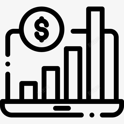 条形图投资线性图标svg_新图网 https://ixintu.com 投资 条形图 线性