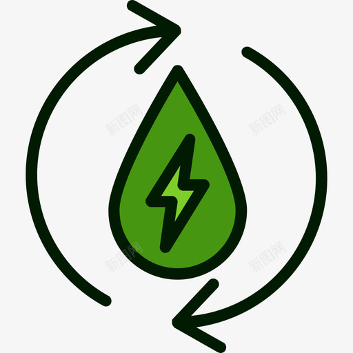 绿色能源绿色能源4线性颜色图标svg_新图网 https://ixintu.com 线性颜色 绿色能源 绿色能源4