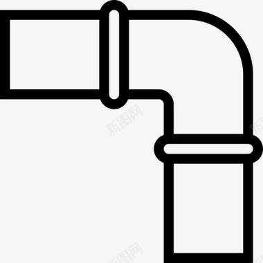 管道管道工工具4线性图标图标