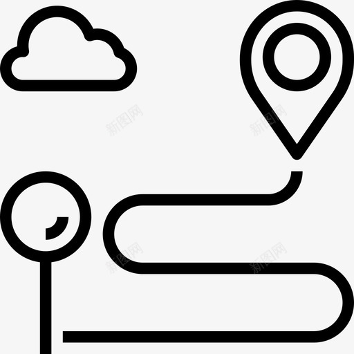 地图和位置gps导航5线性图标svg_新图网 https://ixintu.com gps导航5 地图和位置 线性