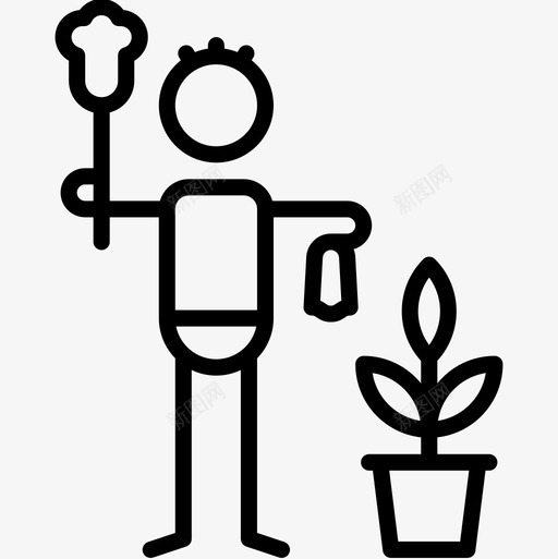 园丁室内植物15株直线型图标svg_新图网 https://ixintu.com 园丁 室内植物15株 直线型